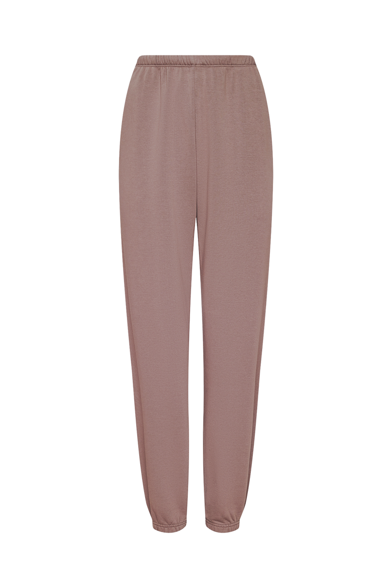 French Terry Jogger Cocoa Soft Cotton Relaxed Fit Casual Sweatpants