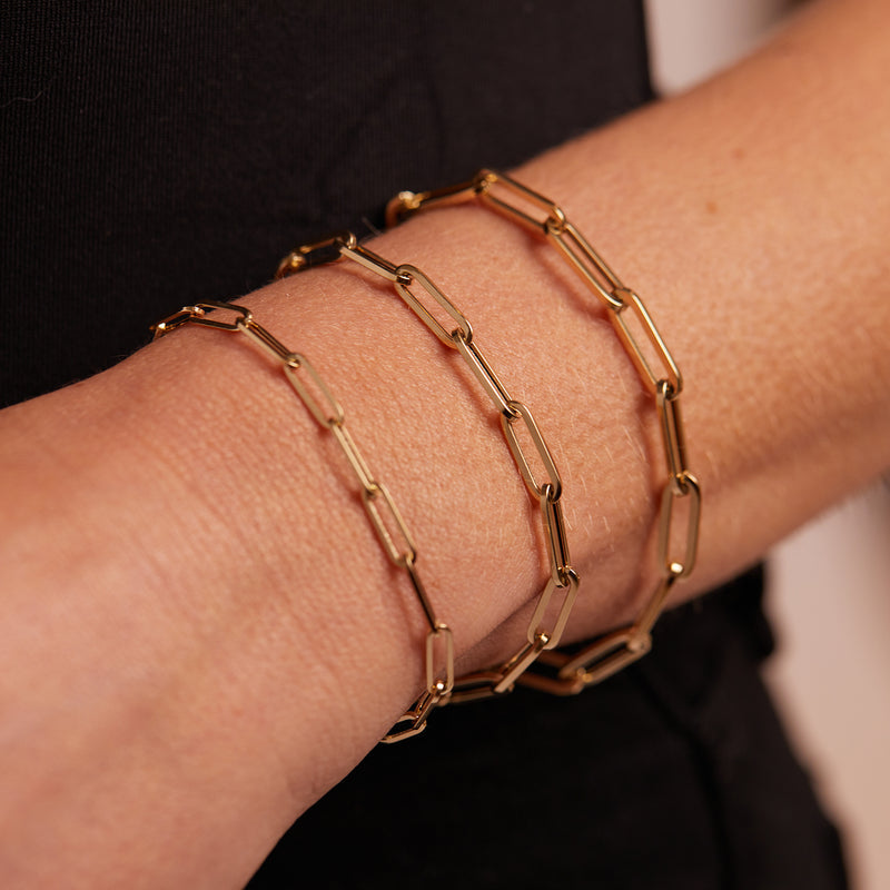 14K Paperclip Chain Bracelet – Elegant Minimalist Gold Jewelry