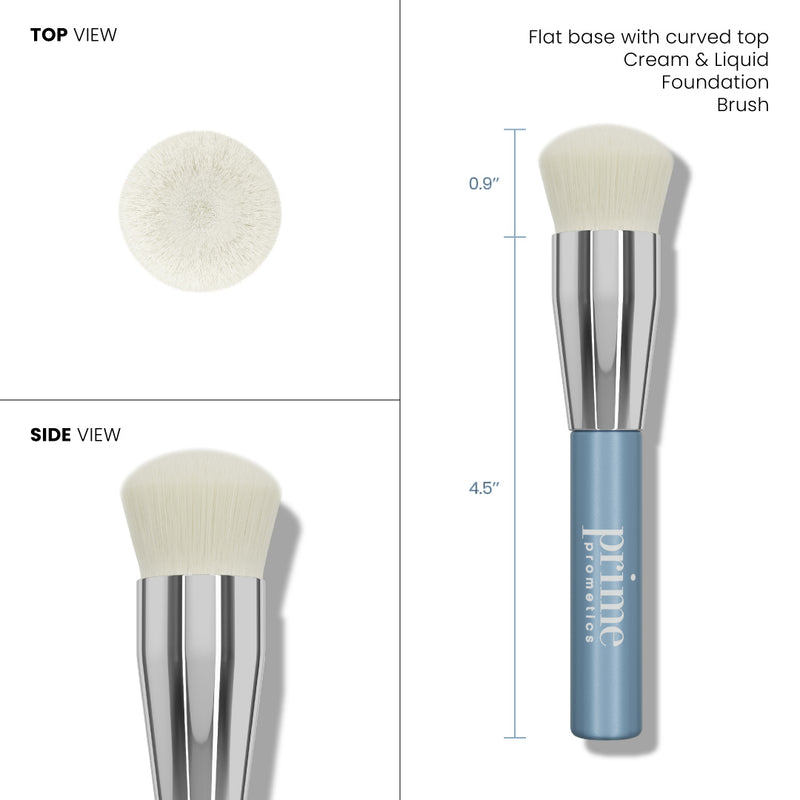 PrimeSkin Foundation Brush Soft Dense Bristles Flawless Makeup Tool