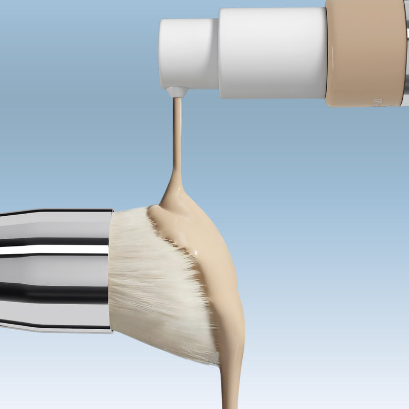 PrimeSkin Foundation Brush Soft Dense Bristles Flawless Makeup Tool