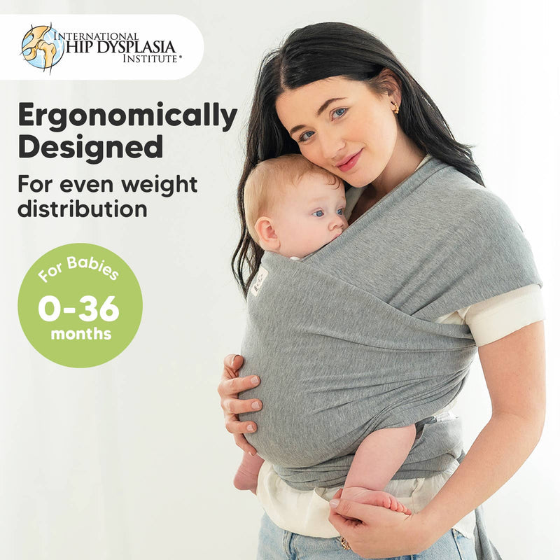 KeaBabies Snuggle Bond Wrap – Classic Gray Baby Carrier