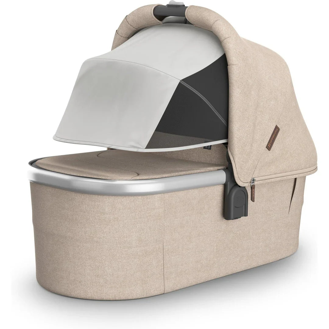 Bassinet V3 Declan Oat Mélange | Silver Frame Newborn Sleep Bed