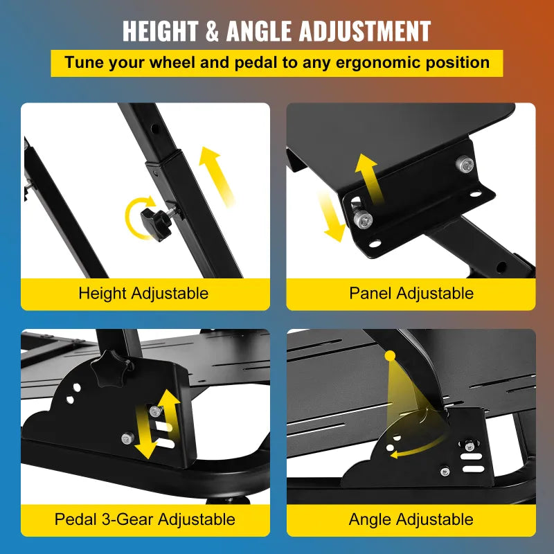 VEVOR Racing Simulator Steering Wheel Stand for Logitech Thrustmaster Fanatec