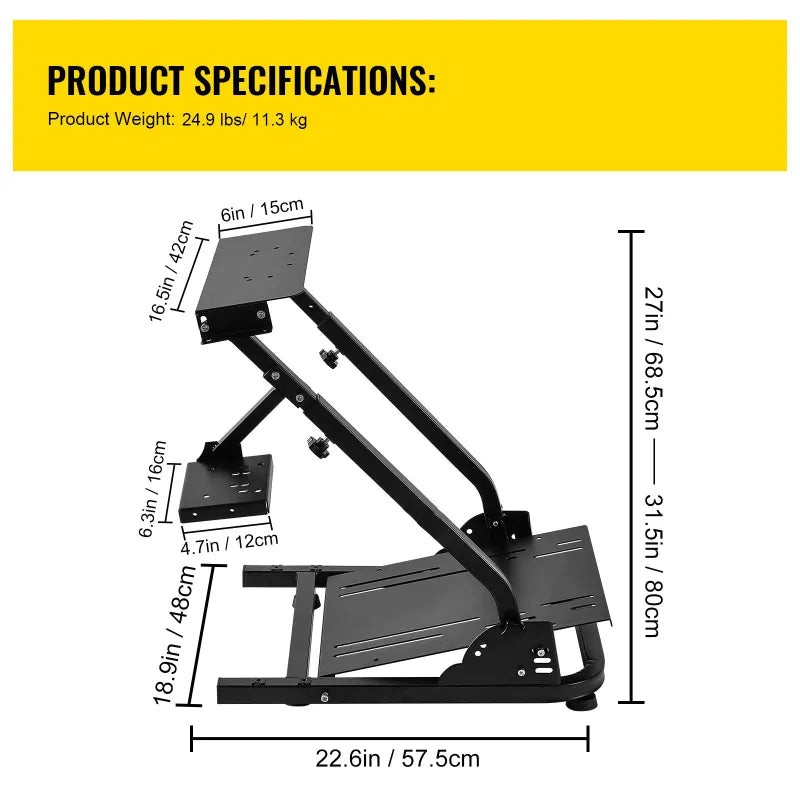 VEVOR Racing Simulator Steering Wheel Stand for Logitech Thrustmaster Fanatec