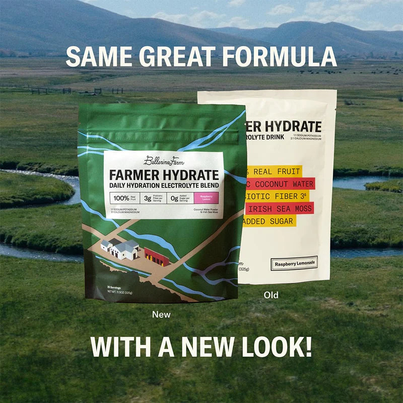 Farmer Hydrate Powder Bag Electrolyte Drink Mix Hydration Support Formula