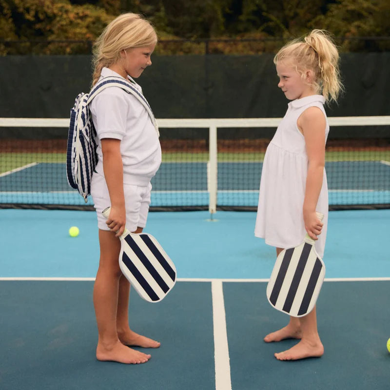 Girls White French Terry Tennis Dress – Comfortable Athletic Dress