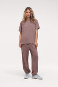 French Terry Jogger Cocoa Soft Cotton Relaxed Fit Casual Sweatpants