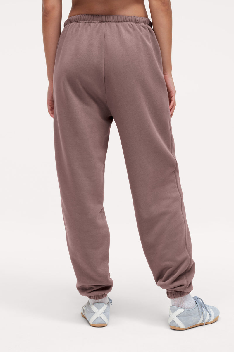 French Terry Jogger Cocoa Soft Cotton Relaxed Fit Casual Sweatpants