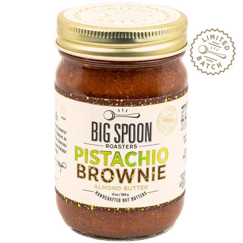Pistachio Brownie Almond Butter Creamy Nut Butter Rich Chocolate Flavor