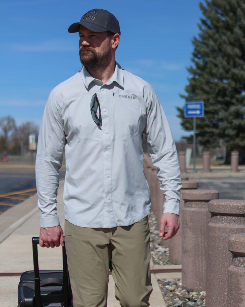 Salton LS Shirt Slate – Men’s Long Sleeve Casual Comfort Shirt