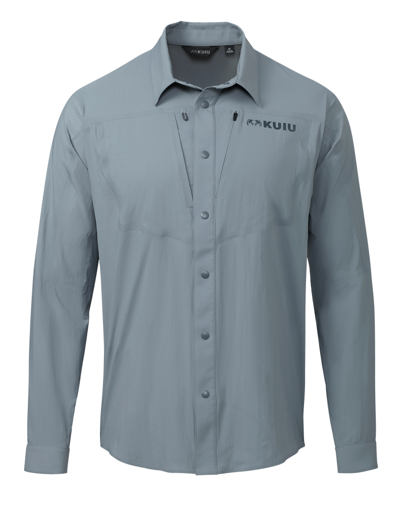 Salton LS Shirt Slate – Men’s Long Sleeve Casual Comfort Shirt
