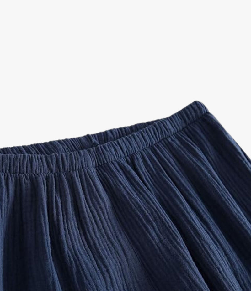 Sashiko Samue Set – Traditional Japanese Style Lounge Wear Set