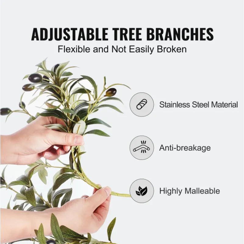 6FT Artificial Olive Tree Faux Potted Plant for Home Office Indoor Decor
