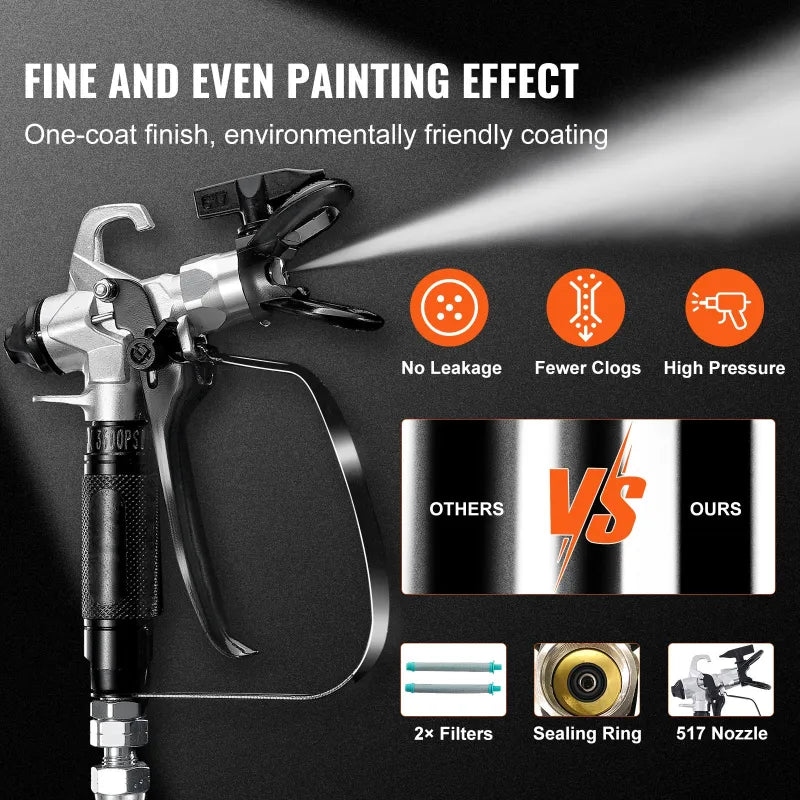 3000PSI Airless Paint Sprayer 750W Electric Paint Sprayer for Home Projects