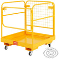36x36in Forklift Safety Cage 1200LB Folding Work Platform with Wheels