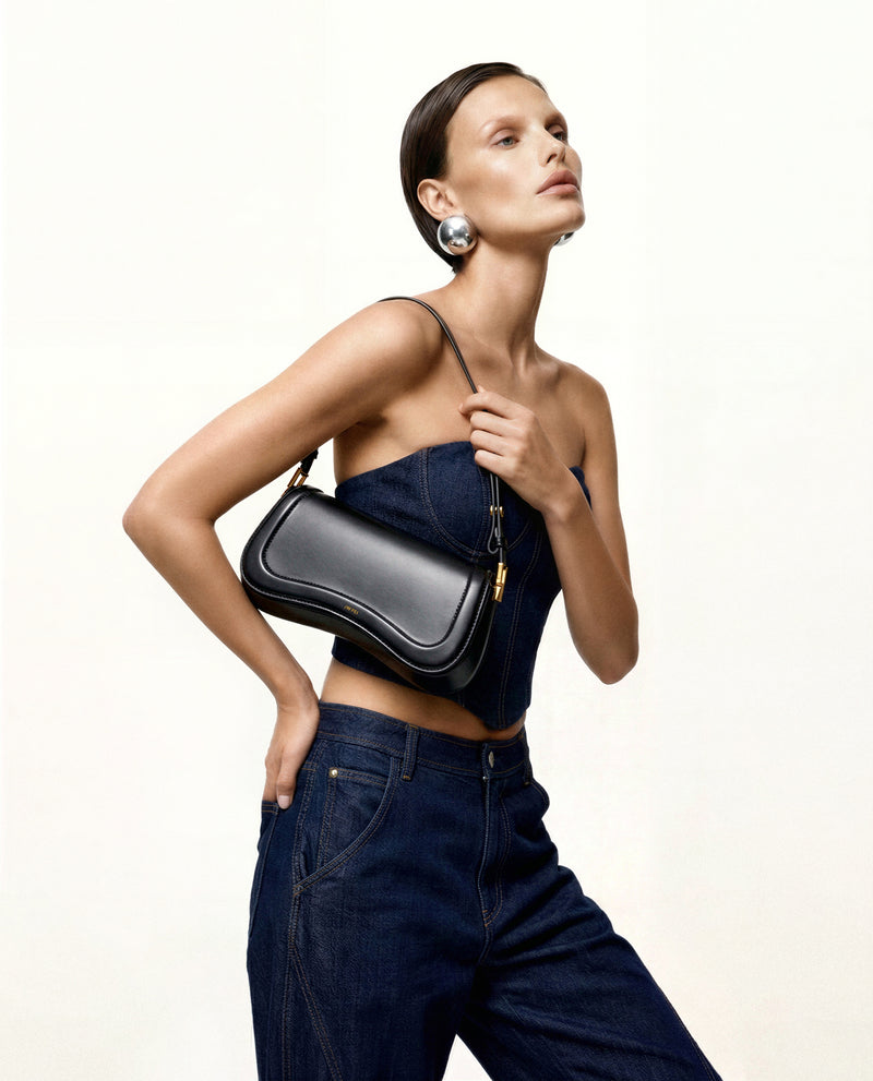 Joy Shoulder Bag Black – Stylish Everyday Fashion Handbag