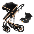 3-in-1 Newborn Baby Stroller | Lightweight Travel System with ISOFIX
