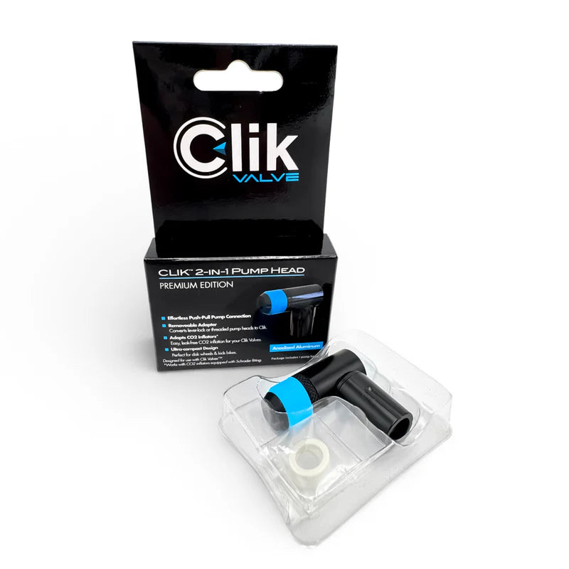 Clik 2-in-1 Right Angled Pump Head & Aluminum Pump Adapter