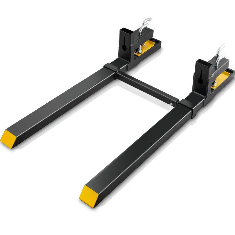 4000LB Clamp On Pallet Forks 60in Heavy Duty Tractor Bucket Attachment