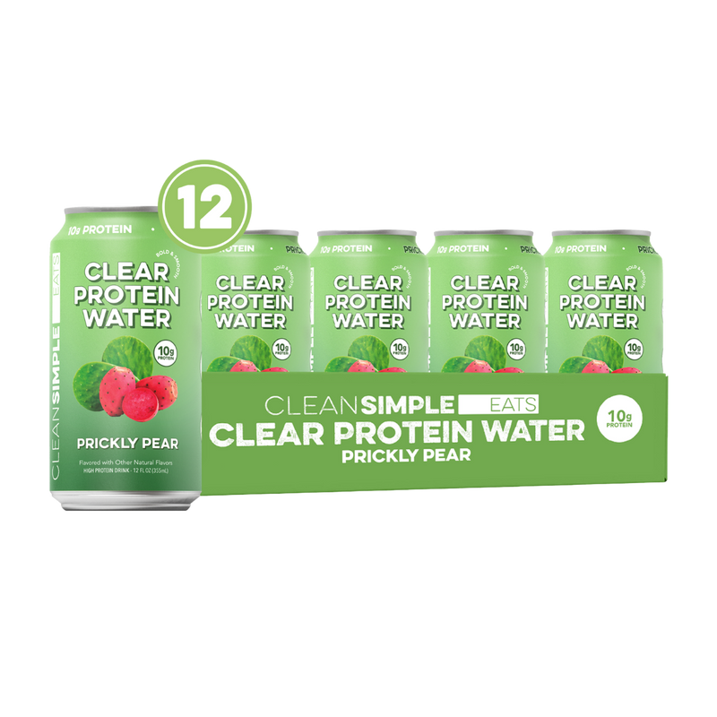 Clear Protein Water Prickly Pear 12oz 12 Pack High Protein Hydration