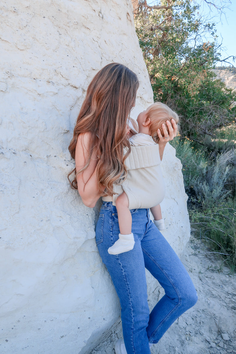 Natural Linen Baby Carrier – Soft Breathable Ergonomic Carrier