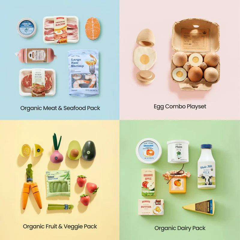 Tiny Land Organic Play Food Collection Wooden Pretend Play Food Set