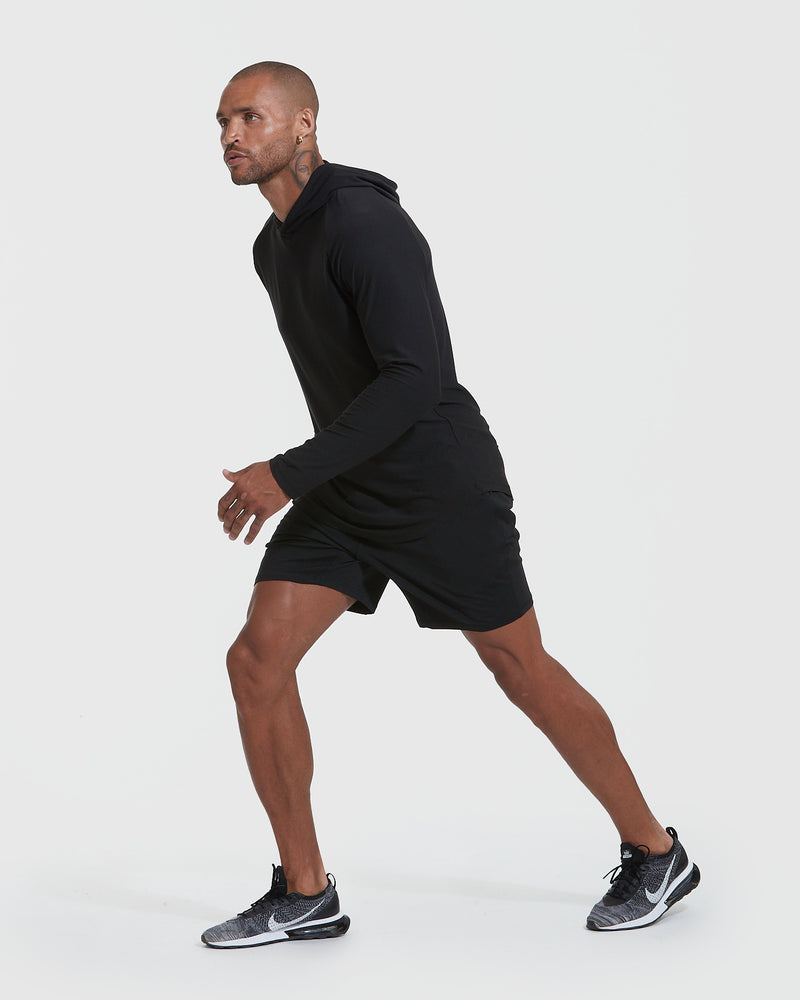 Black Active Hoodie – Lightweight Athletic Everyday Pullover