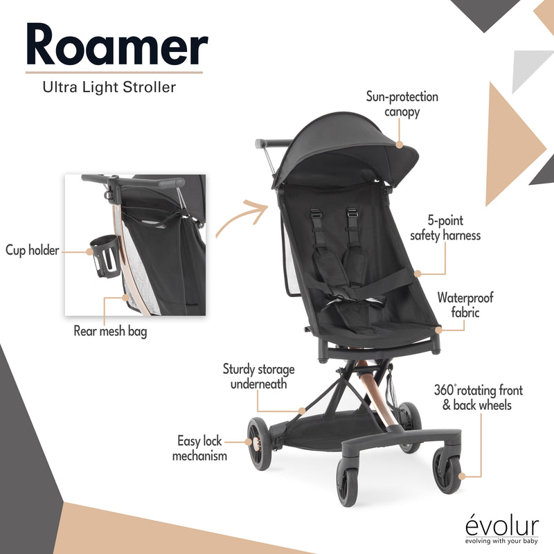 Evolur Roamer Ultra Light Stroller – Compact Travel Baby Stroller