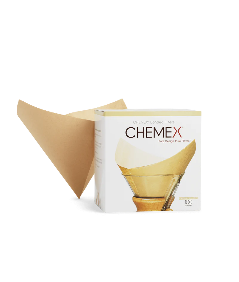 Chemex Natural Coffee Filters 8 Cup Premium Unbleached Pour Over Filter Pack