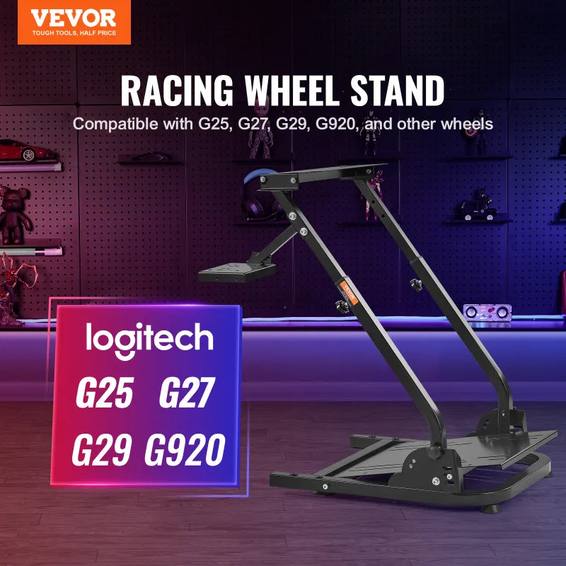 VEVOR Racing Simulator Steering Wheel Stand for Logitech Thrustmaster Fanatec