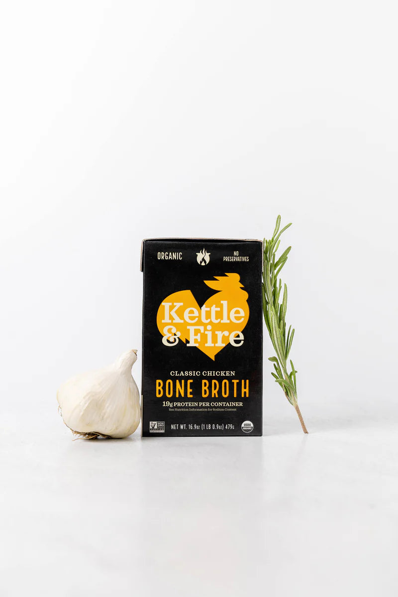 Chicken Bone Broth 16.9 oz Premium Savory Slow-Simmered Nutrient Rich Broth
