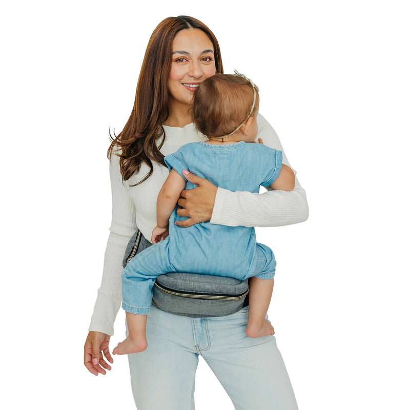 Moby Hip Seat Carrier – Heather Grey Ergonomic Toddler Support