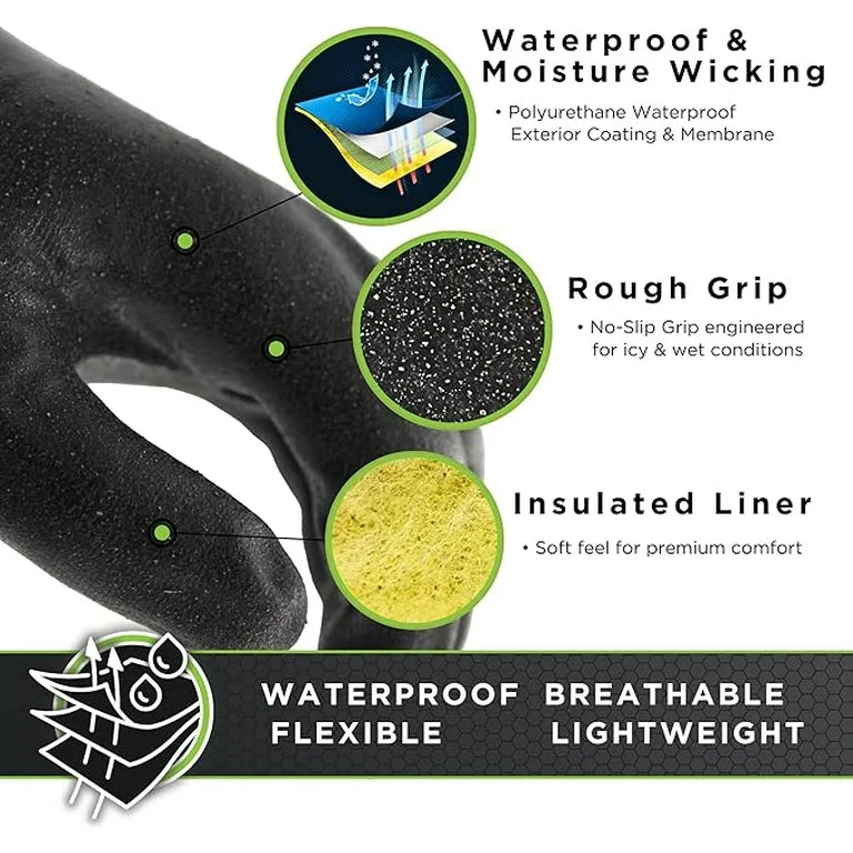 SHOWA 282-02 TEMRES Waterproof Insulated PU Coated Work Gloves