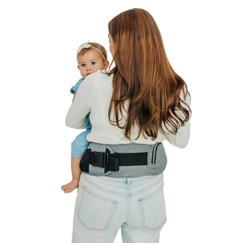 Moby Hip Seat Carrier – Heather Grey Ergonomic Toddler Support