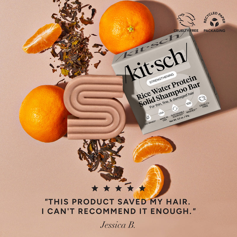 Rice Water Shampoo Conditioner Bar Combo Hair Growth Strength Repair