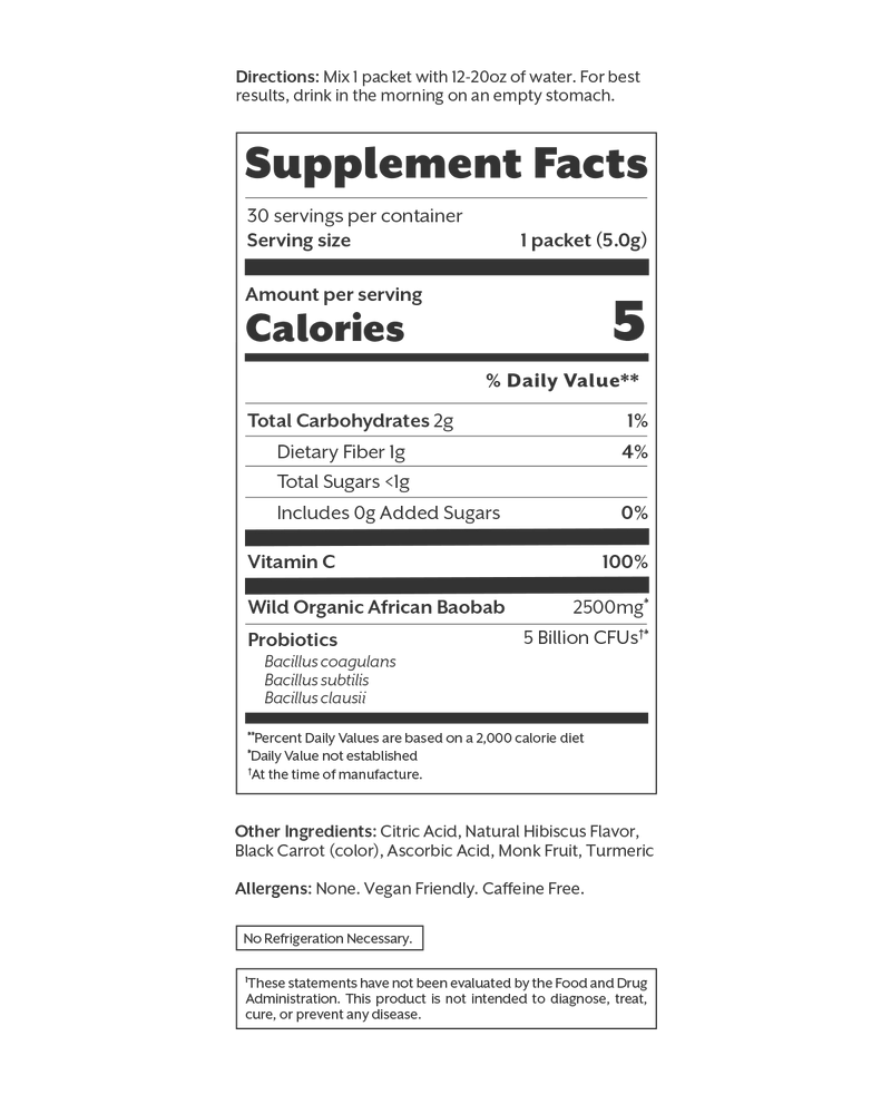 Crisp Hibiscus Debloat Prebiotic Probiotic Gut Health Digestive Support