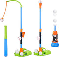 3-in-1 Kids T Ball Set Adjustable Height Baseball Training Toy Pitcher