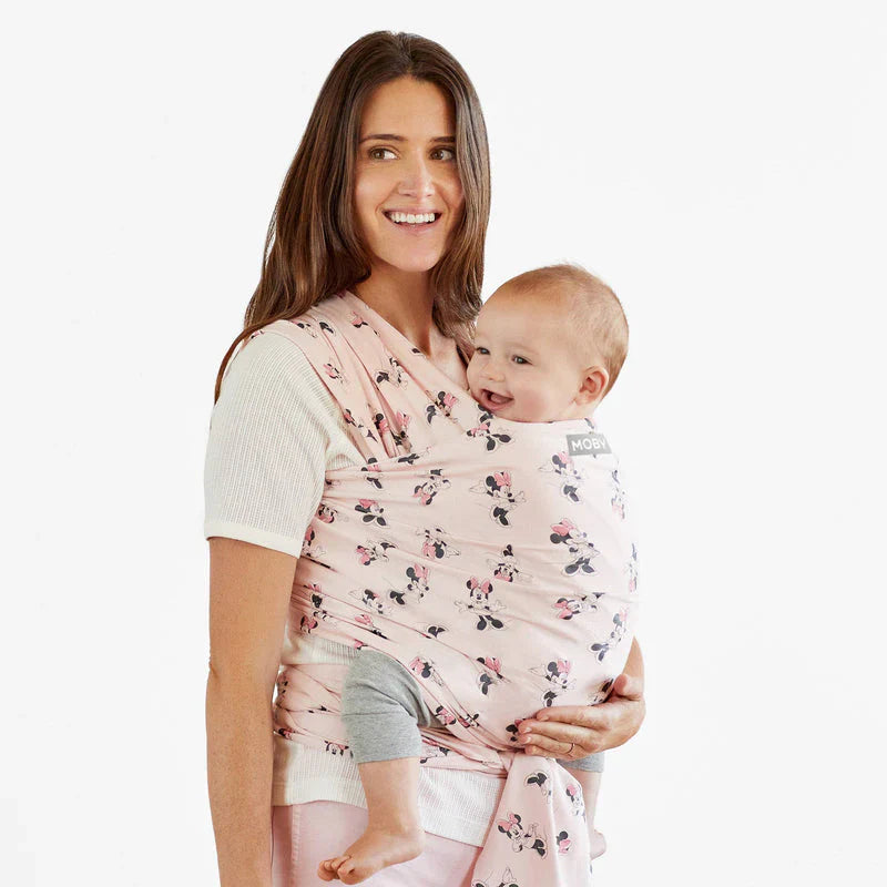 Disney x Moby Classic Minnie Mouse Baby Wrap | Soft Infant Carrier
