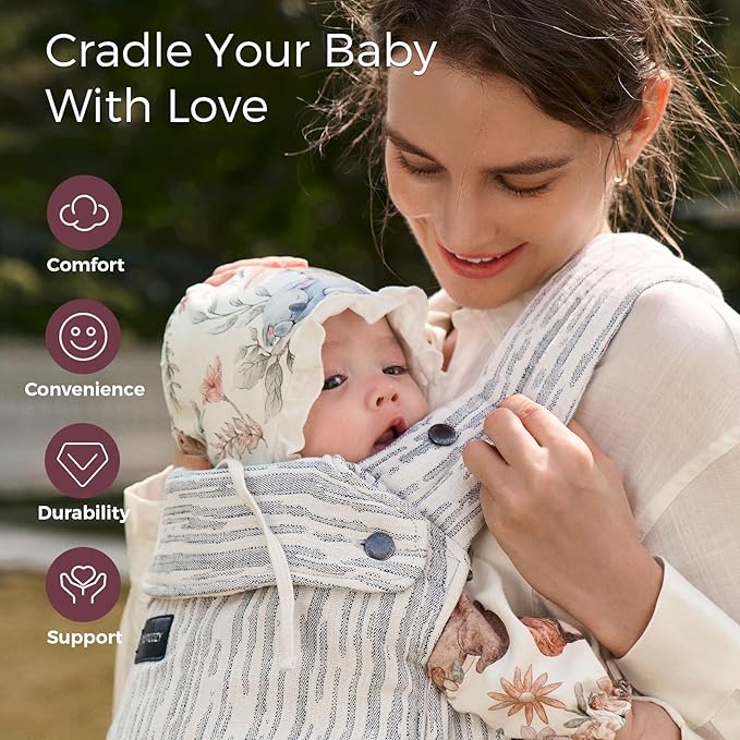 Momcozy Herihuge Baby Carrier | Jacquard, Stylish & All-Day Comfort
