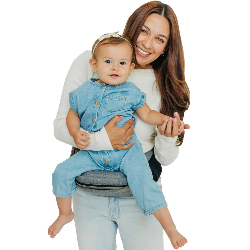 Moby Hip Seat Carrier – Heather Grey Ergonomic Toddler Support