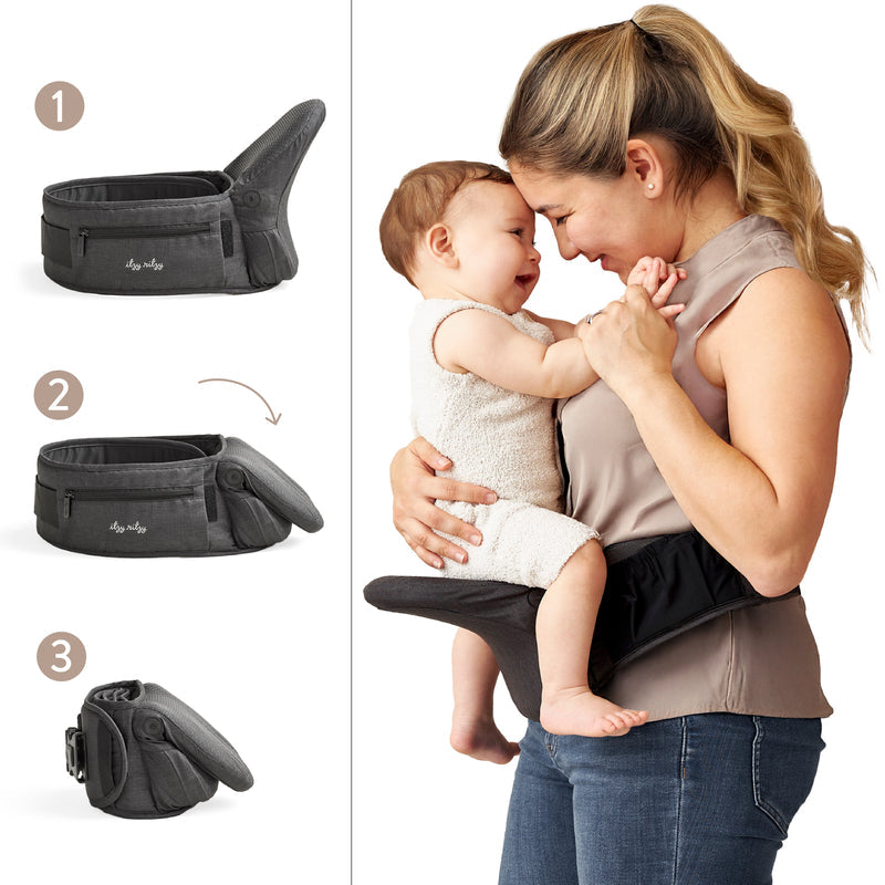 Itzy Hold & Fold™ Hip Seat Baby Carrier – Ergonomic Foldable