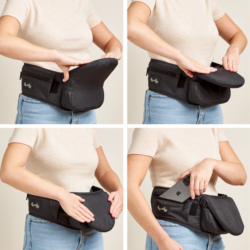 Itzy Hold & Fold™ Hip Seat Baby Carrier – Ergonomic Foldable