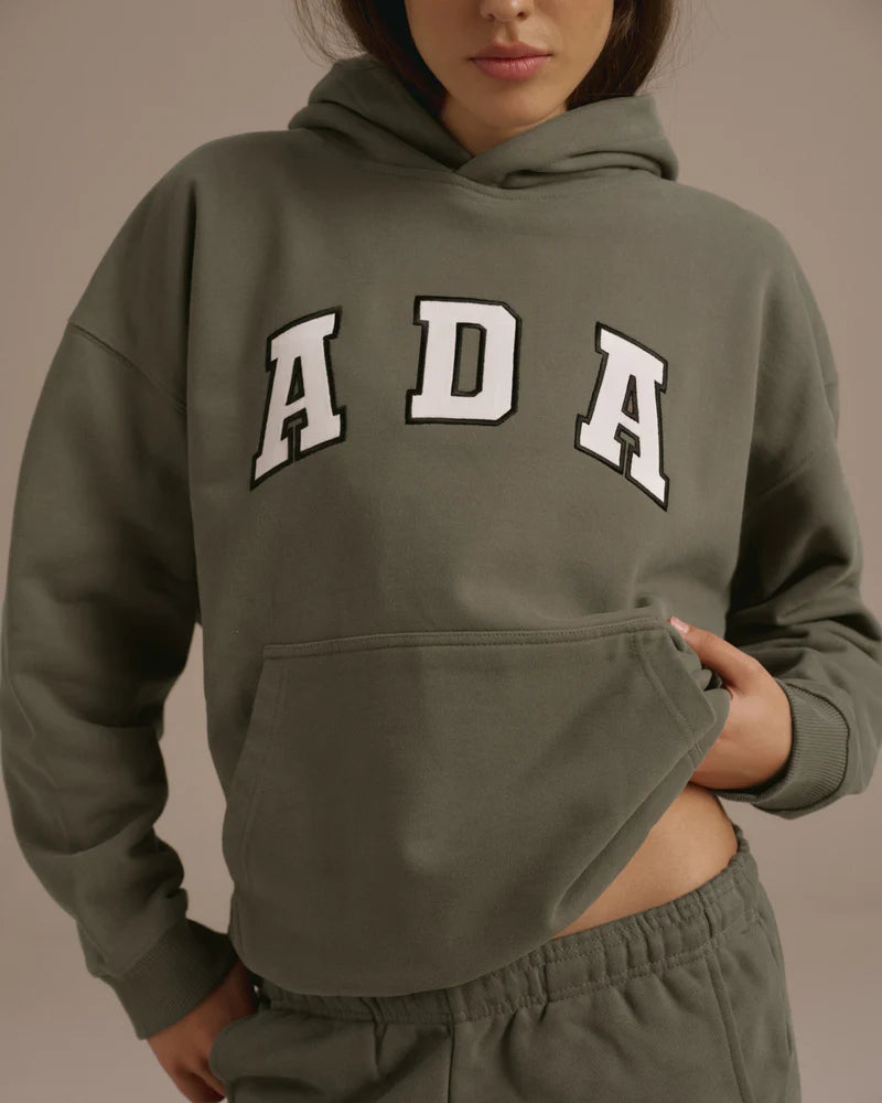 ADA Oversized Hoodie Olive Green – Relaxed Everyday Pullover