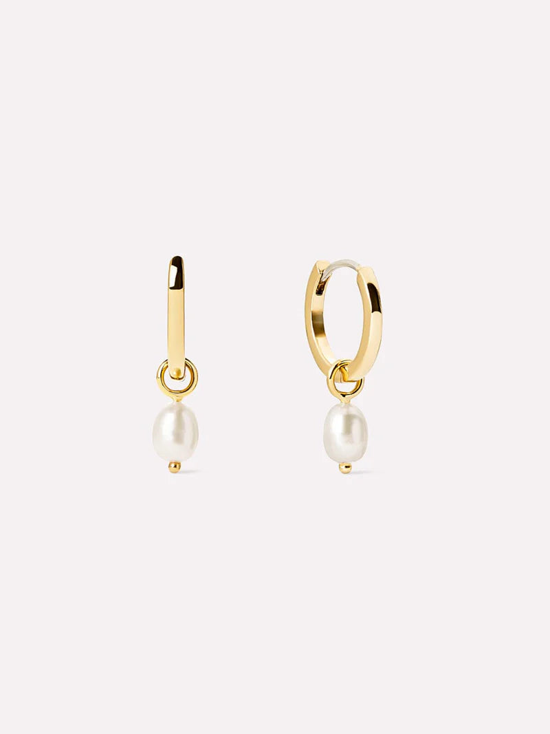 Pearl Huggie Hoops Frida – Elegant Pearl Hoop Earrings