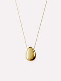 Gold Pendant Necklace Pebble – Elegant Minimalist Jewelry Necklace