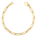 14K Paperclip Chain Bracelet – Elegant Minimalist Gold Jewelry