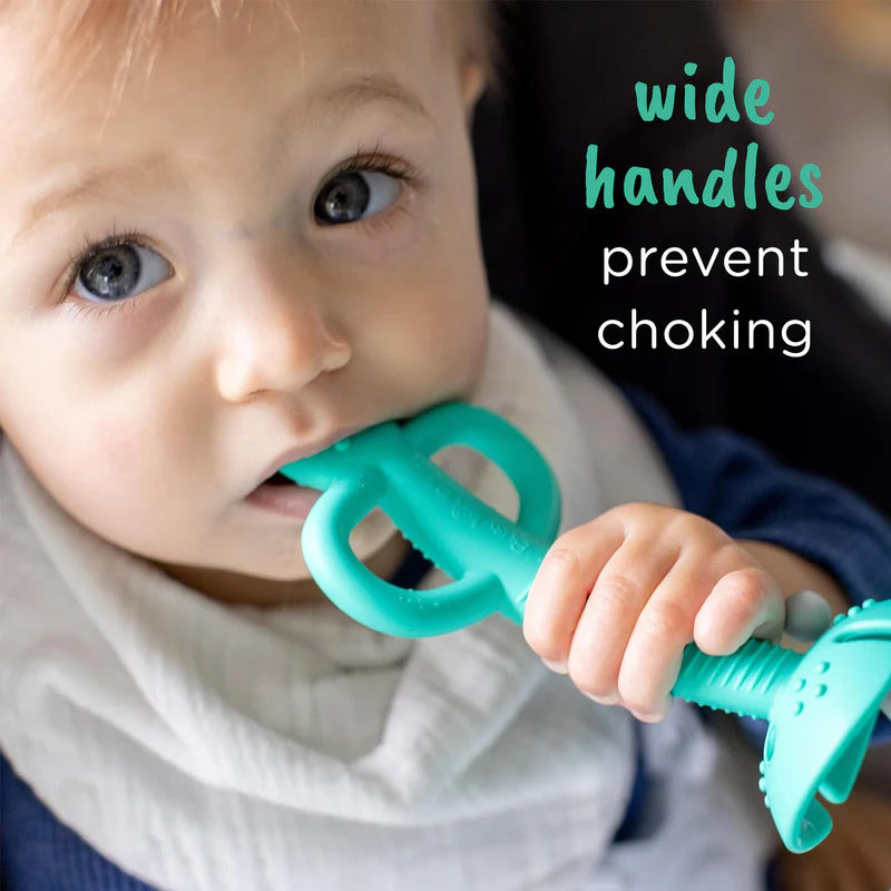 2-in-1 Teether & Training Spoon Baby Self-Feeding Silicone Learning Tool