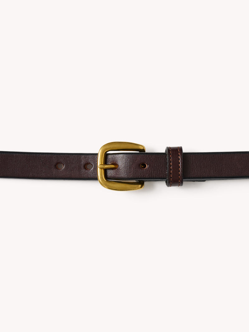 Oxblood Slim Harpo American Dress Belt – Classic Leather Style Belt