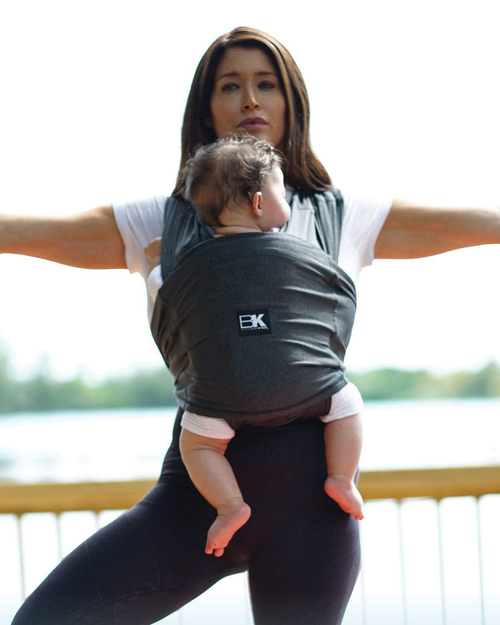 Baby K’tan Active Yoga Baby Carrier Heather Black – Soft Wrap