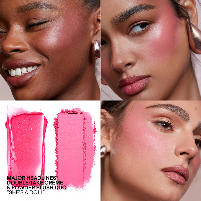 Major Headlines Blush Duo Cream Powder Double Take Makeup Palette